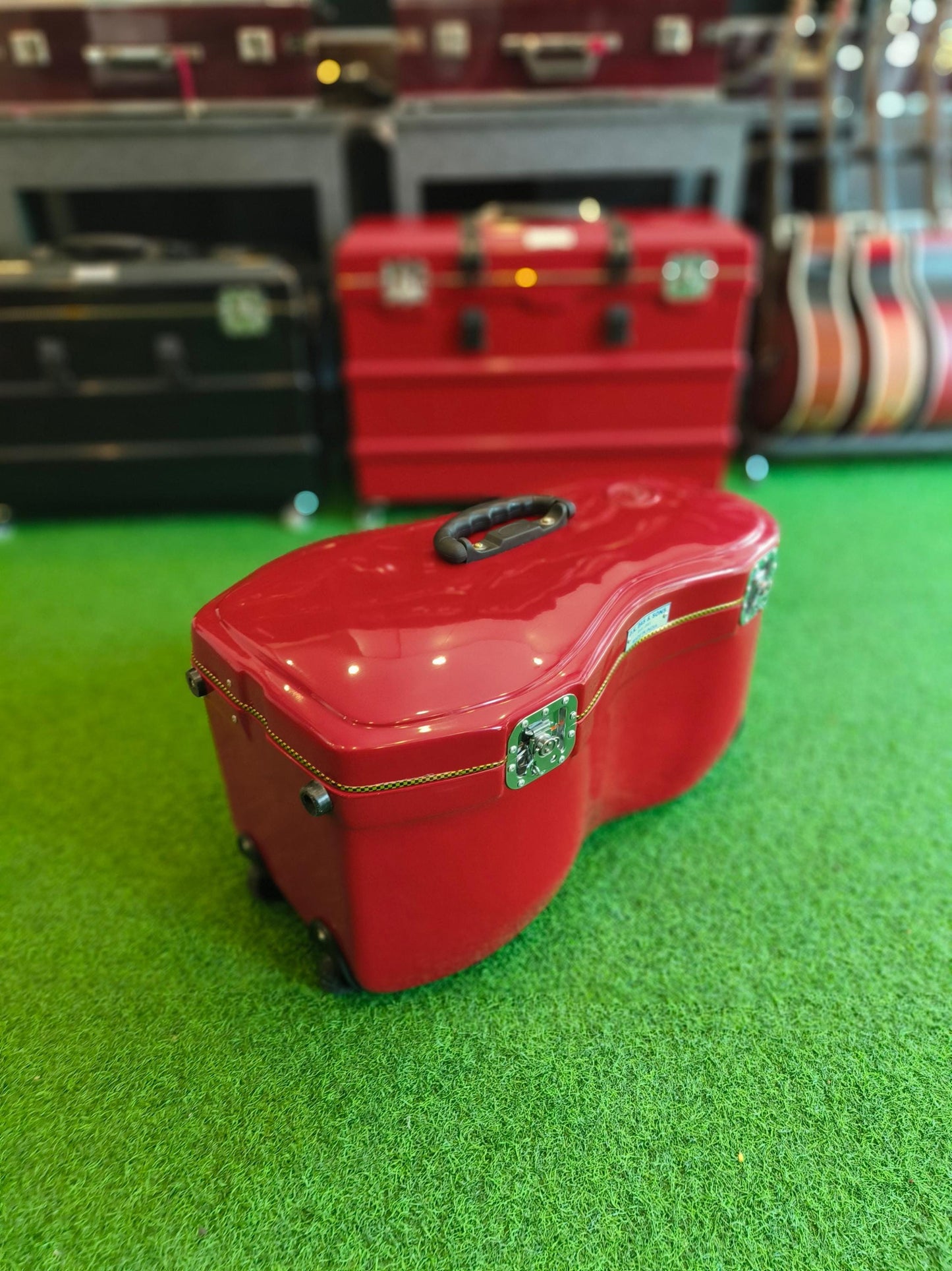 Hard Flight Fiber Case (Dark Glossy Red) for 1 Tabla 1 Baya