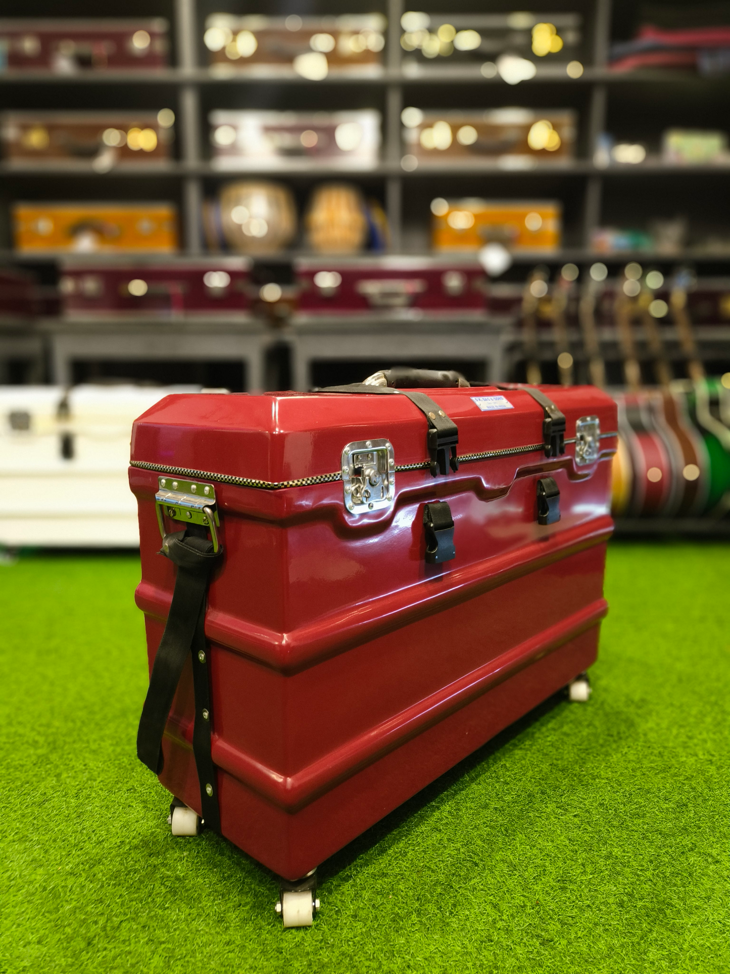 Hard Flight Fiber Case (Dark Glossy Red) for 3 Line 9 Scale Changer Harmonium
