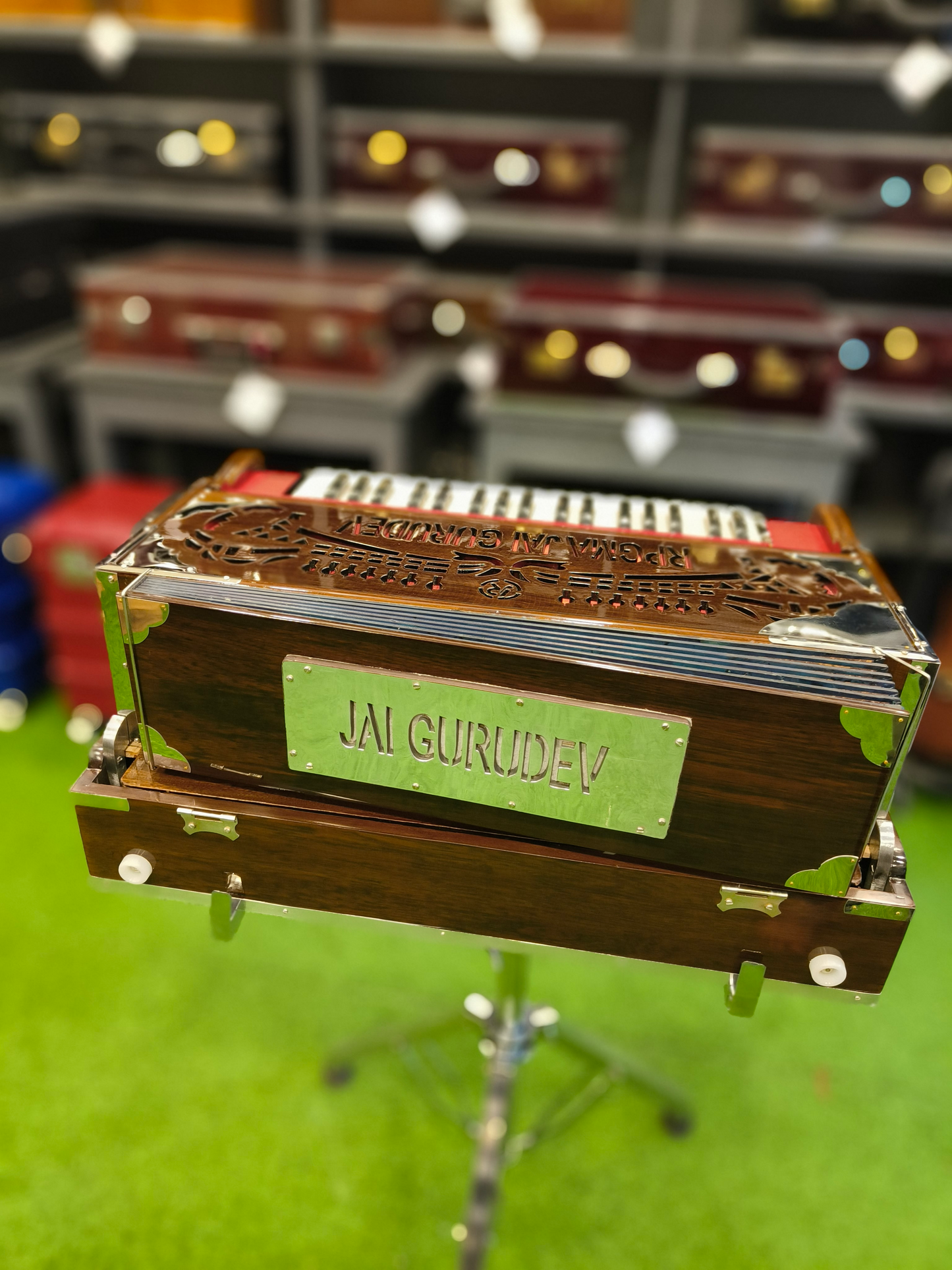 Jai Gurudev - 3 Line 9 Scale Changer Male Male Female Premium Harmonium