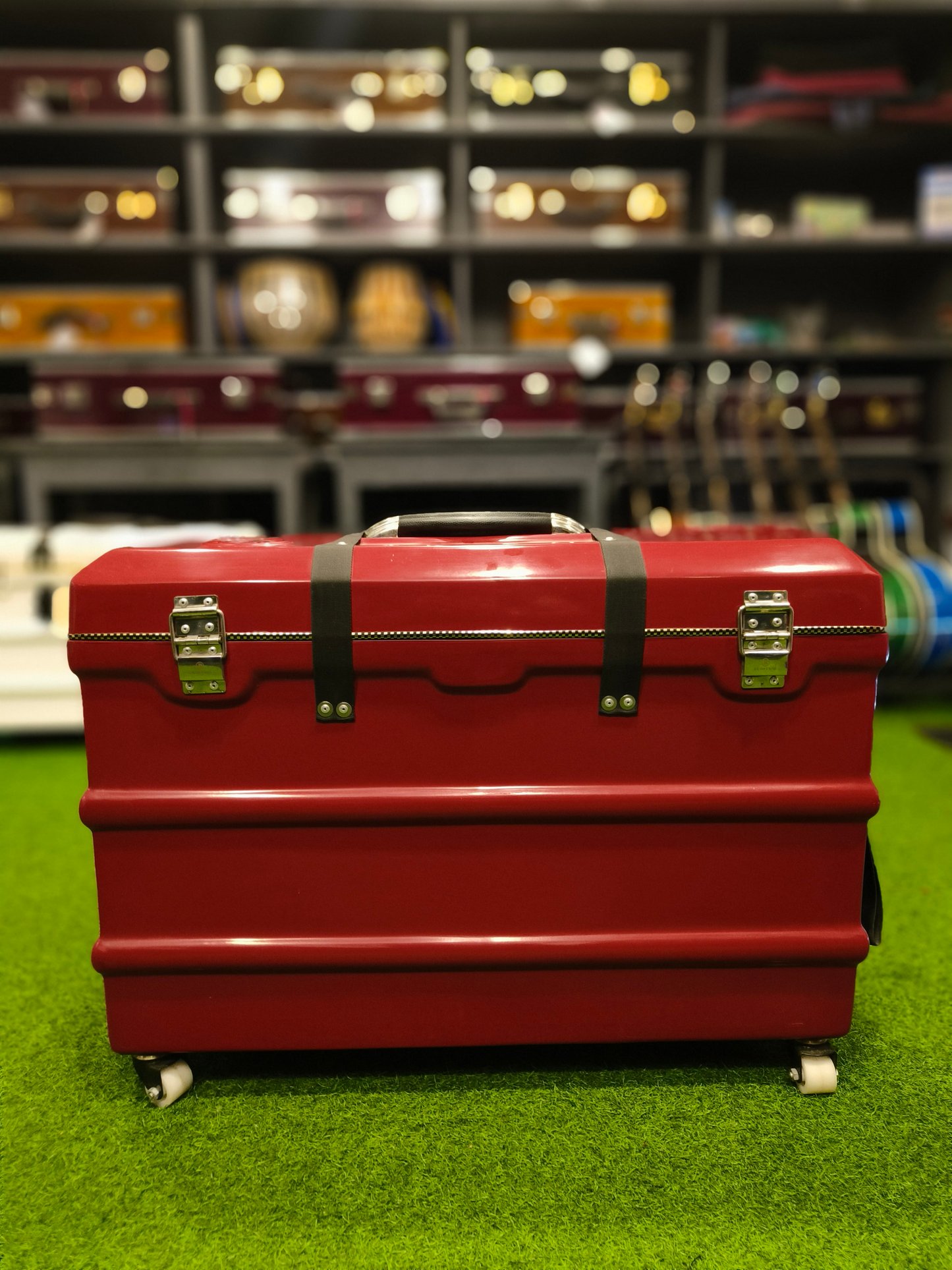 Hard Flight Fiber Case (Dark Glossy Red) for 3 Line 9 Scale Changer Harmonium