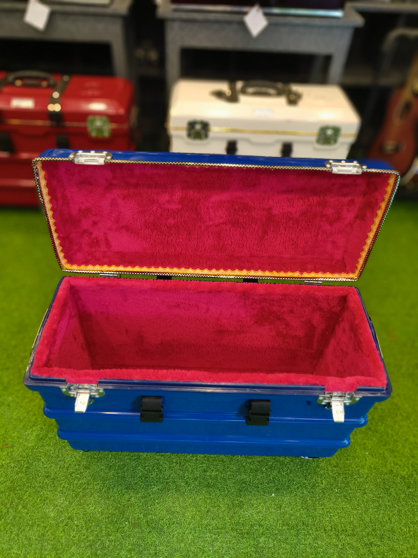 Hard Flight Fiber Case (Dark Glossy Blue) for 3 Line 9 Scale Changer Harmonium
