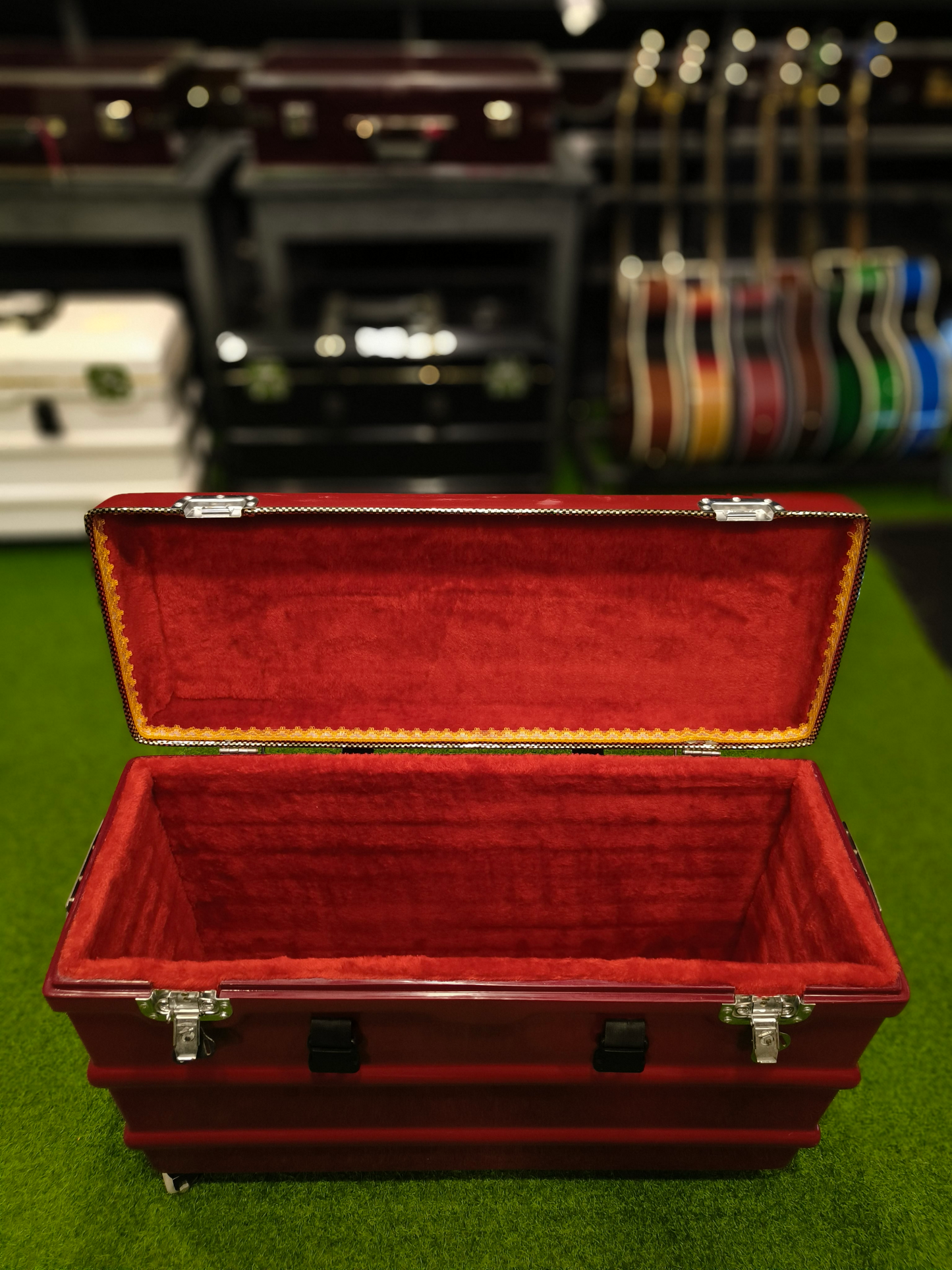Hard Flight Fiber Case (Dark Glossy Red) for 3 Line 9 Scale Changer Harmonium