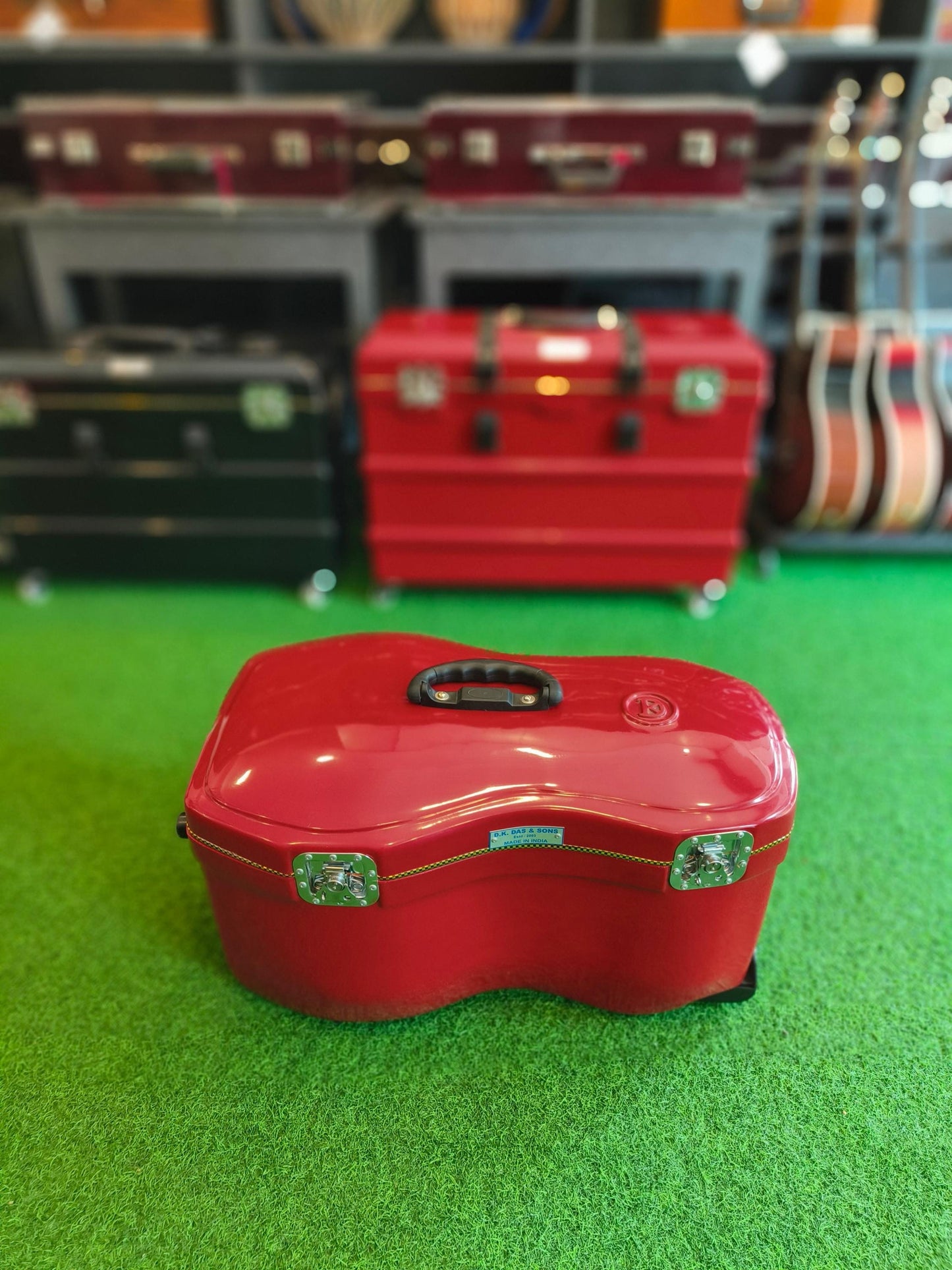 Hard Flight Fiber Case (Dark Glossy Red) for 1 Tabla 1 Baya