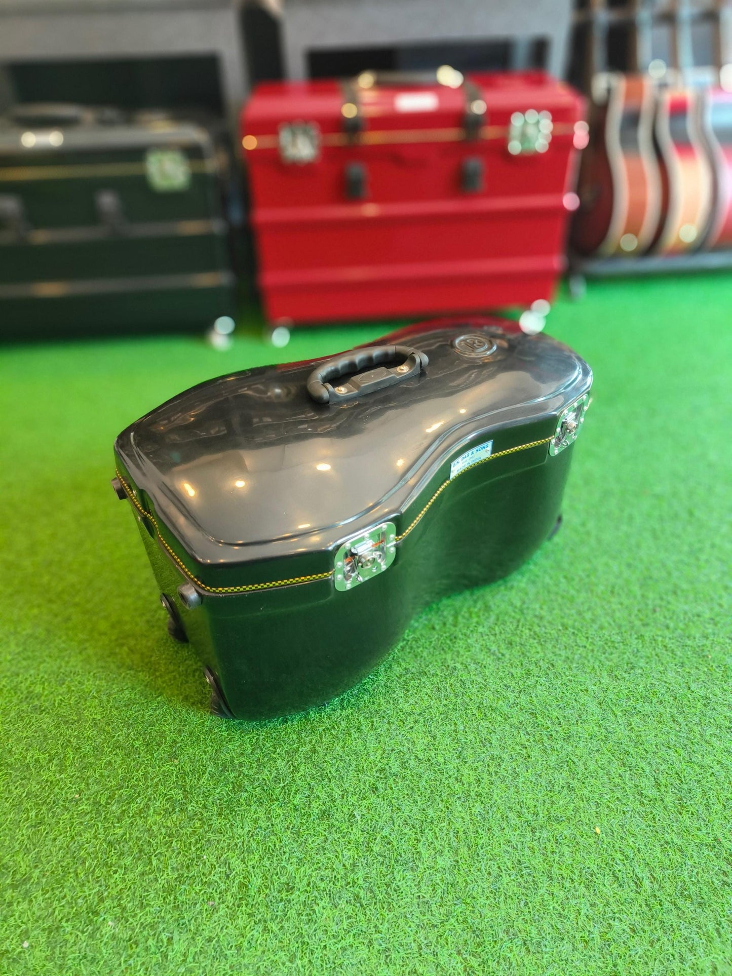 Hard Flight Fiber Case (Dark Glossy Black) for 1 Tabla 1 Baya
