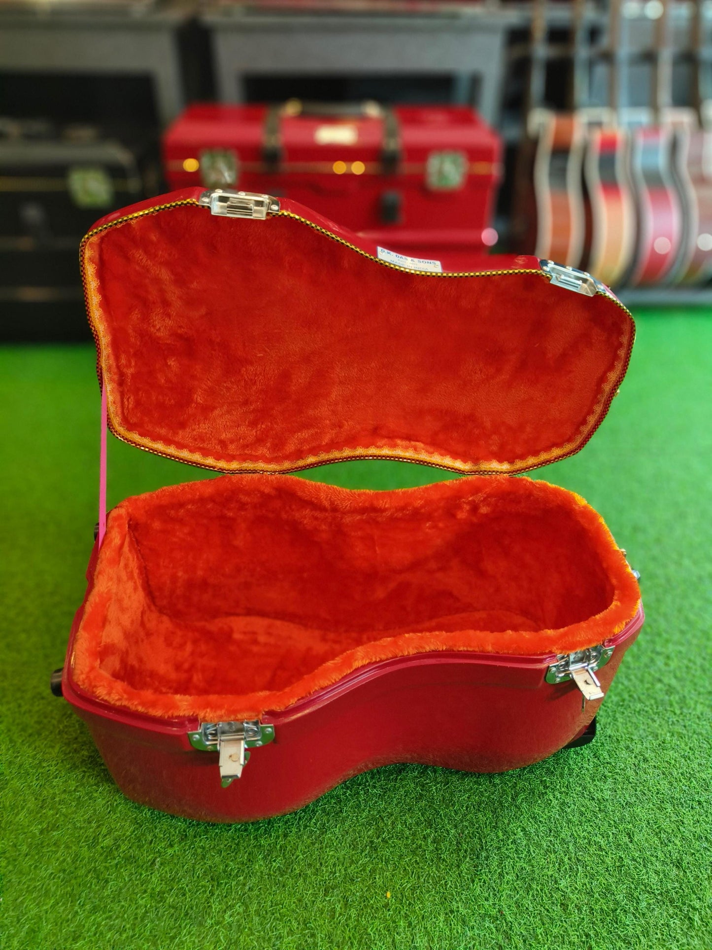 Hard Flight Fiber Case (Dark Glossy Red) for 1 Tabla 1 Baya
