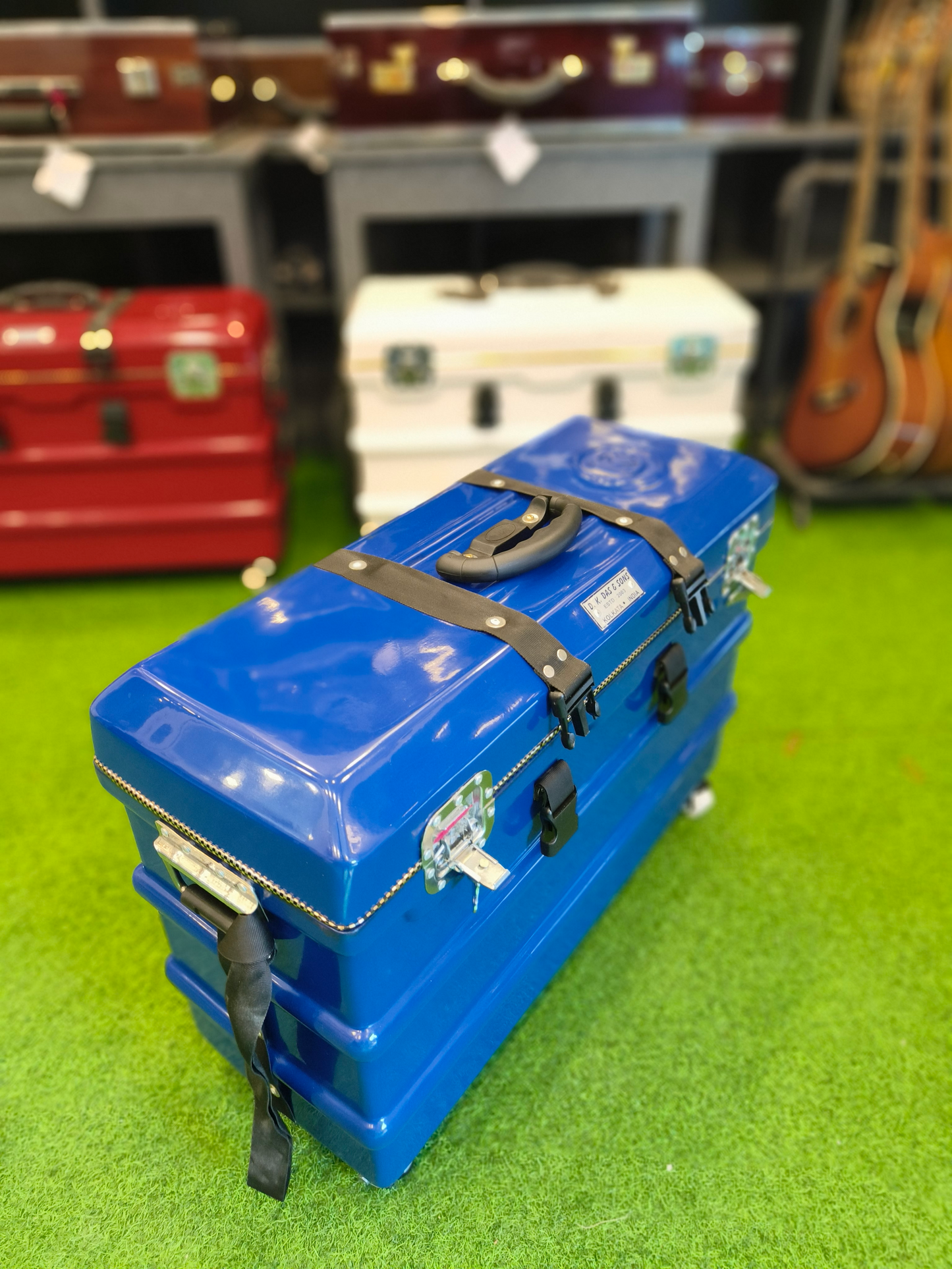 Hard Flight Fiber Case (Dark Glossy Blue) for 3 Line 9 Scale Changer Harmonium